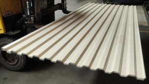 TP20 trapezplade Vanilje 1015, 0,50mm, 11 stk. B 1,00 x L 3,00 meter =  33 m²