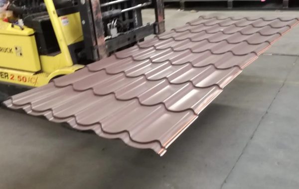 Teglstens profil Brun Ral 8028, 0,5mm, 16 stk B 1,10 x L 5,70 m = 100 m² inkl. Palle