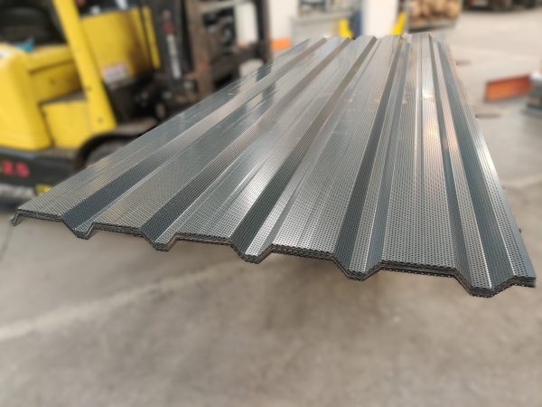 VP35 trapezplade A. Grå Ral 7024, Perforeret, 0,50mm 16 stk. B 1,00 x L 3,00 meter = 48 m²