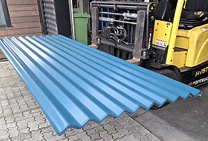 Sinus 27 Blå Ral 5001 0,5mm, 18 stk. B 1,00 x L  3,00m = 54 m²