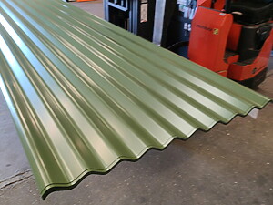 Sinus 27 Grøn Ral 6003, 0,50mm, 20 stk B 1,00x L 4,50 m = 90 m²