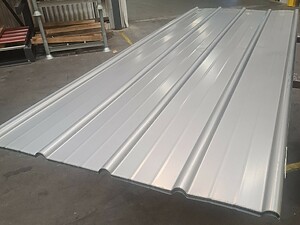 Restpartier 178 | Profil Tech Pandeplade Profil Silver Ral 9006, 0,50mm, 11 stk. B 1,08 x L 3,00 meter = 35 m²